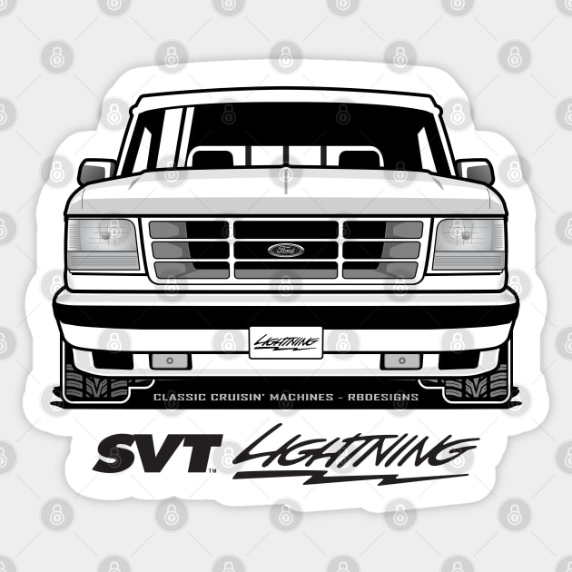 Gen 1 Lightning Truck 1993-1995 BW Sticker by RBDesigns